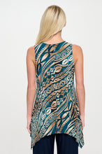 Load image into Gallery viewer, Print Shark Bite Hem Tank- 2057HT-TRP1-W459