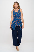 Load image into Gallery viewer, Print Shark Bite Hem Tank- 2057HT-TRP1-W460