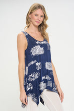 Load image into Gallery viewer, Print HIT Shark Bite Hem Tank- 2057HV-TRP1-W425