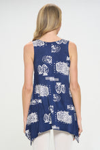 Load image into Gallery viewer, Print HIT Shark Bite Hem Tank- 2057HV-TRP1-W425