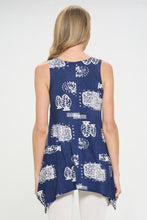 Load image into Gallery viewer, Plus Size HV Shark Bite Hem Tank-2057HV-TXP1-W425