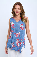 Load image into Gallery viewer, Point V-Neckline Tank Top-2061HT-TRP1-W398 - Jostar Online