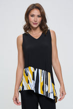 Load image into Gallery viewer, Chic Contrast V-Neck Sleeveless Tank-2062HT-TRP1-C-W395