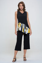Load image into Gallery viewer, Chic Contrast V-Neck Sleeveless Tank-2062HT-TRP1-C-W395
