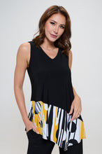 Load image into Gallery viewer, Chic Contrast V-Neck Sleeveless Tank-2062HT-TRP1-C-W395