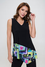 Load image into Gallery viewer, Chic Contrast V-Neck Sleeveless Tank-2062HT-TRP1-C-W400