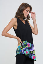 Load image into Gallery viewer, Chic Contrast V-Neck Sleeveless Tank-2062HT-TRP1-C-W400