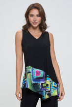 Load image into Gallery viewer, Chic Contrast V-Neck Sleeveless Tank-2062HT-TRP1-C-W400