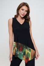 Load image into Gallery viewer, Chic Contrast V-Neck Sleeveless Tank-2062HT-TRP1-C-W412