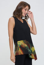 Load image into Gallery viewer, Chic Contrast V-Neck Sleeveless Tank-2062HT-TRP1-C-W412