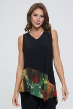 Load image into Gallery viewer, Chic Contrast V-Neck Sleeveless Tank-2062HT-TRP1-C-W412