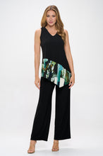 Load image into Gallery viewer, Chic Contrast V-Neck Sleeveless Tank-2062HT-TRP1-C-W427