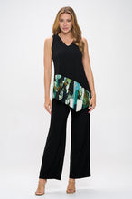 Load image into Gallery viewer, Chic Contrast V-Neck Sleeveless Tank-2062HT-TRP1-C-W427