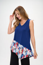 Load image into Gallery viewer, Chic Contrast V-Neck Sleeveless Tank-2062HT-TRP1-C-W429