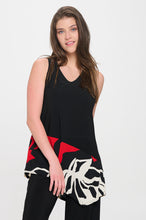 Load image into Gallery viewer, Chic Contrast V-Neck Sleeveless Tank-2062HT-TRP1-C-W445