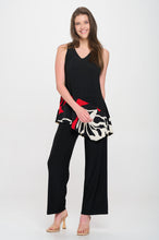 Load image into Gallery viewer, Chic Contrast V-Neck Sleeveless Tank-2062HT-TRP1-C-W445