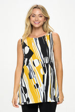 Load image into Gallery viewer, Boat Neckline Print Tank Top-2063HT-TRP1-W395