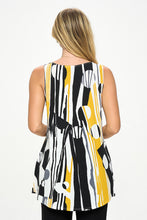 Load image into Gallery viewer, Boat Neckline Print Tank Top-2063HT-TRP1-W395