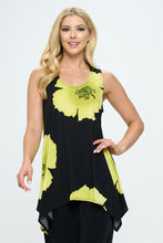 Load image into Gallery viewer, Tropical Hibiscus HIT Shark Bite Hem Tank -2057HT-TRP1-W113 - Jostar Online