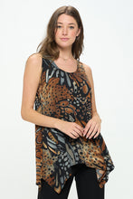 Load image into Gallery viewer, Liquid Harmony HIT Shark Bite Hem Tank-2057HT-TRP1-W207 - Jostar Online