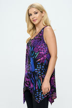 Load image into Gallery viewer, Liquid Harmony HIT Shark Bite Hem Tank-2057HT-TRP1-W207 - Jostar Online