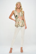 Load image into Gallery viewer, Print Sleeveless Tank Top-2060HT-TRP1-W330