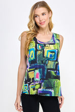 Load image into Gallery viewer, Geometric Print Top-2060HT-TRP1-W400
