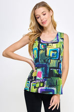 Load image into Gallery viewer, Geometric Print Top-2060HT-TRP1-W400