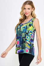 Load image into Gallery viewer, Geometric Print Top-2060HT-TRP1-W400