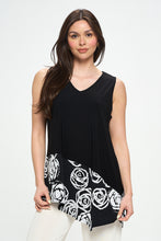 Load image into Gallery viewer, Chic Contrast V-Neck Sleeveless Tank-2062HT-TRP1-C-W342