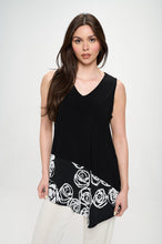 Load image into Gallery viewer, Chic Contrast V-Neck Sleeveless Tank-2062HT-TRP1-C-W342