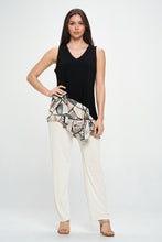 Load image into Gallery viewer, Chic Contrast V-Neck Sleeveless Tank-2062HT-TRP1-C-W393