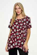 Load image into Gallery viewer, Print Handkerchief Hem Top-3088HT-SRP1-W376