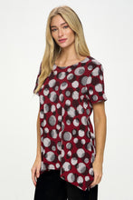 Load image into Gallery viewer, Print Handkerchief Hem Top-3088HT-SRP1-W376