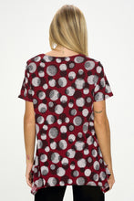 Load image into Gallery viewer, Print Handkerchief Hem Top-3088HT-SRP1-W376