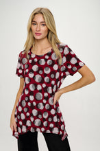 Load image into Gallery viewer, Print Handkerchief Hem Top-3088HT-SRP1-W376