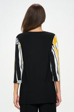 Load image into Gallery viewer, Contrast Quarter Sleeve Print Tunic-3091HT-QRP1-C-W395 - Jostar Online