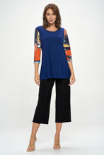 Load image into Gallery viewer, Contrast Quarter Sleeve Top-3095HT-QRP1-C-W420