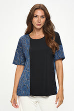 Load image into Gallery viewer, Round Neck Short Sleeve Top-3096HT-HRP1-C-W392