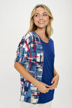 Load image into Gallery viewer, Round Neck Short Sleeve Top-3096HT-HRP1-C-W397