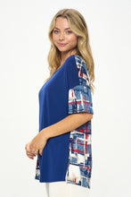 Load image into Gallery viewer, Round Neck Short Sleeve Top-3096HT-HRP1-C-W397