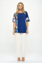 Load image into Gallery viewer, Round Neck Short Sleeve Top-3096HT-HRP1-C-W397