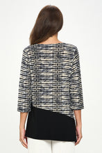 Load image into Gallery viewer, Round Neck Quarter Sleeve Top-3097HT-QRP1-C-W421