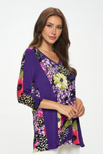 Load image into Gallery viewer, BNS V-Neck Binding Contrast Top-3098BN-QRP1-C-W408