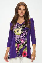 Load image into Gallery viewer, BNS V-Neck Binding Contrast Top-3098BN-QRP1-C-W408