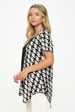 Load image into Gallery viewer, Contrast Print Short Sleeve Top- 3101HT-SRP1-C-W418