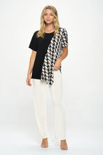 Load image into Gallery viewer, Contrast Print Short Sleeve Top- 3101HT-SRP1-C-W418