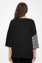 Load image into Gallery viewer, Quarter Sleeve Top with Contrast Print-3102LP-QRP1-CK-W405 - Jostar Online