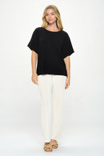 Load image into Gallery viewer, HIT Inbinding Neck Contrast Dolman Sleeve Top-3104HT-SRP1-C-W400