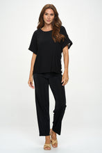 Load image into Gallery viewer, HIT Inbinding Neck Contrast Dolman Sleeve Top-3104HT-SRP1-C-W403